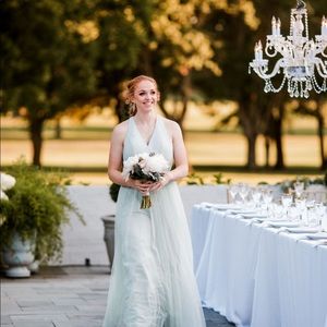 Bella Bridesmaids Backless Bridesmaid Dress (sage)